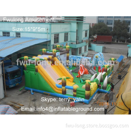 Jurassic park kids inflatable bouncer slide for sale